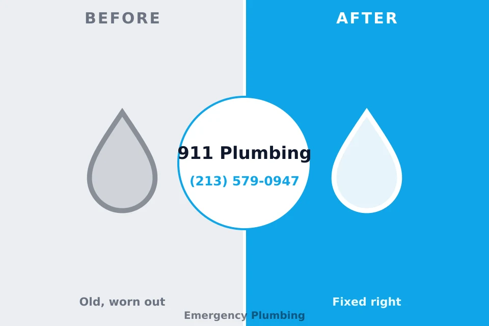 Before and after: plumbing repair Sandia Knolls, NM